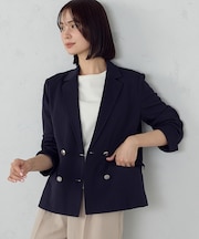 鹿の子ダブル ブレストテーラードジャケット