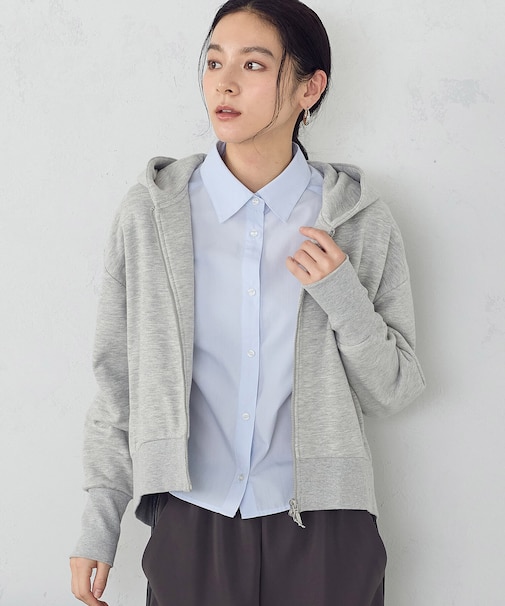 裏毛 ジップアップパーカー