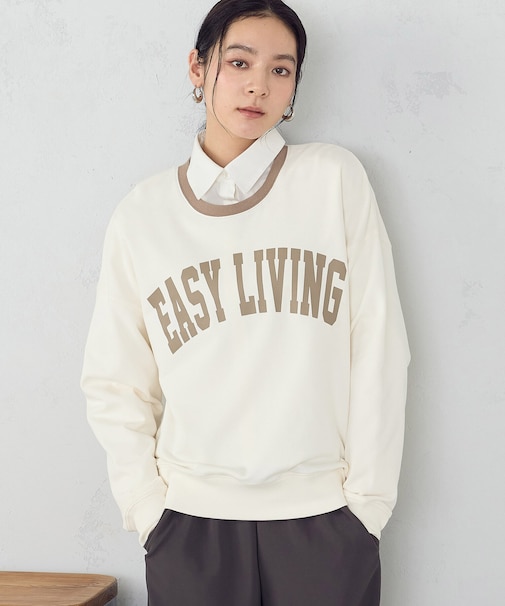 ロゴ裏毛トレーナー