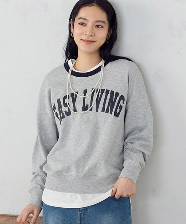 ロゴ裏毛トレーナー