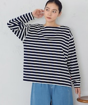 ハンドステッチ風 ボーダーロンT