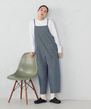 ヒッコリー/ツイル サロペット