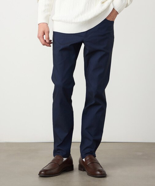 【スマートベーシックパンツ】ハイテンションツイル スキニーパンツ