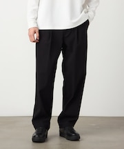 【スマートベーシックパンツ】ハイテンションツイル ワイドテーパードパンツ