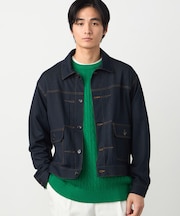 ガムストレッチ デニムライクジャージー Gジャンタイプブルゾン