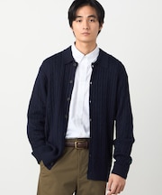 ケーブル柄 カーディガン