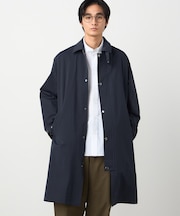 綿ナイロンストレッチ ステンカラーコート