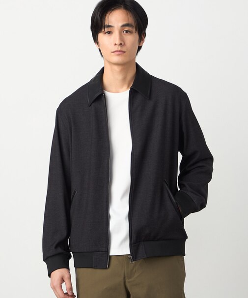 デニムライクストレッチ ジップアップブルゾン