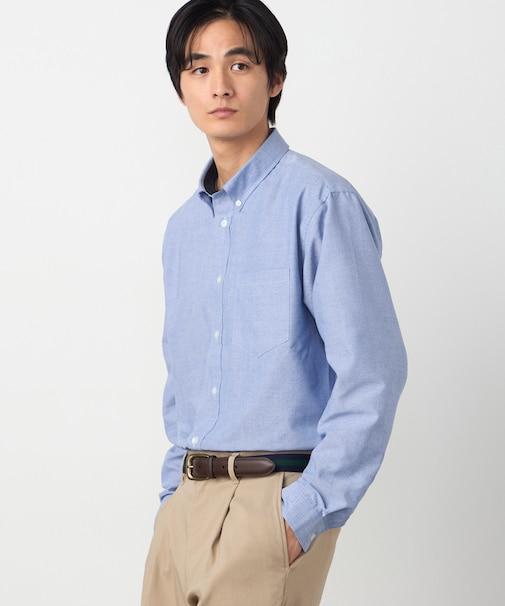 リコッティア中空オックス 釦ダウンシャツ