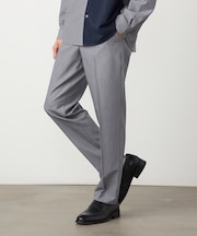 【セットアップ対応】ポリエステル レーヨン ストレッチツイル テーパードスラックス