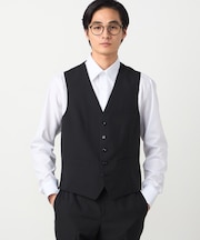 【セットアップ対応】ポリエステル ウール トロピカル ベスト