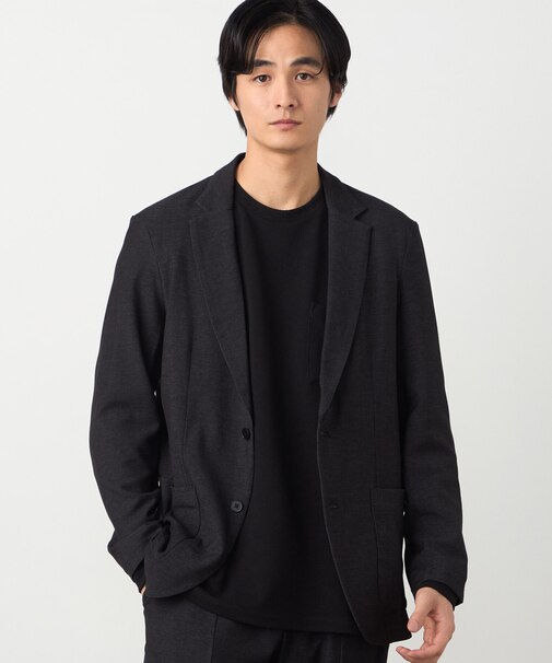 【セットアップ対応】デニムライクストレッチ テーラードジャケット