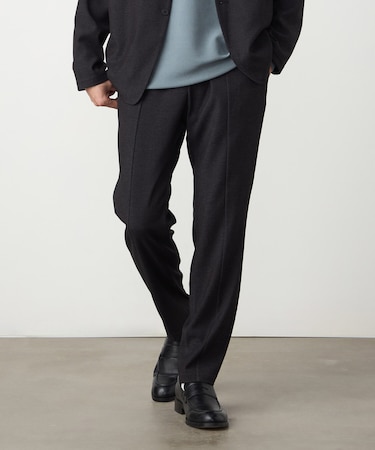 【セットアップ対応】デニムライクストレッチ テーパードパンツ