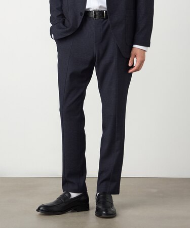 【セットアップ対応】デニムライクストレッチ テーパードパンツ