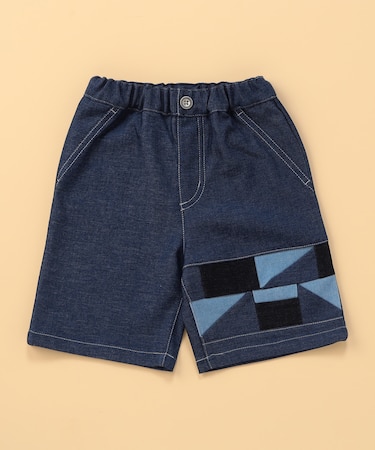 デニムライクストレッチ ハーフパンツ (ベビーサイズ)