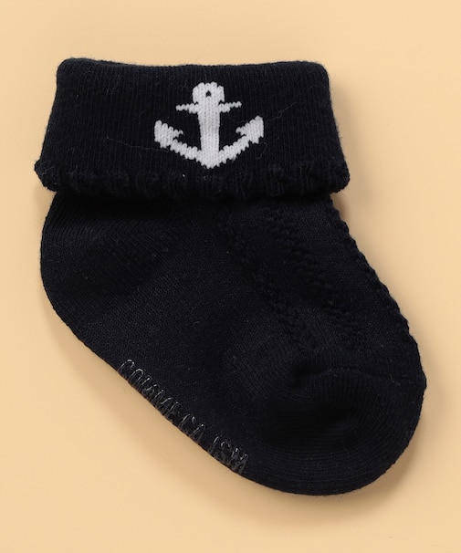 碇モチーフ 折り返しソックス