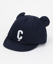 フエルトワッペン付き クマ耳キャップ