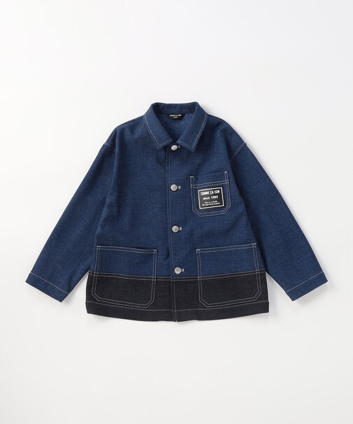 デニムライクストレッチ フード付き Gジャン