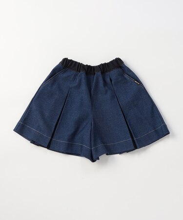 デニムライクストレッチ キュロットスカート