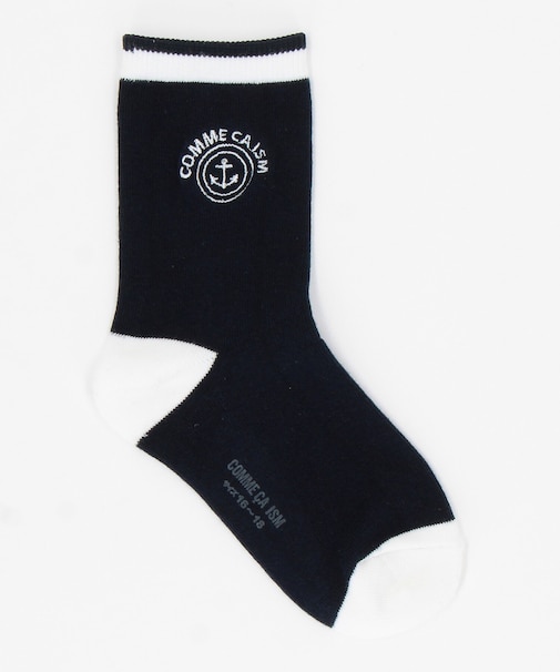 碇モチーフ刺繍 クルーソックス