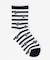 ボーダー×Cロゴ総柄 クルーソックス