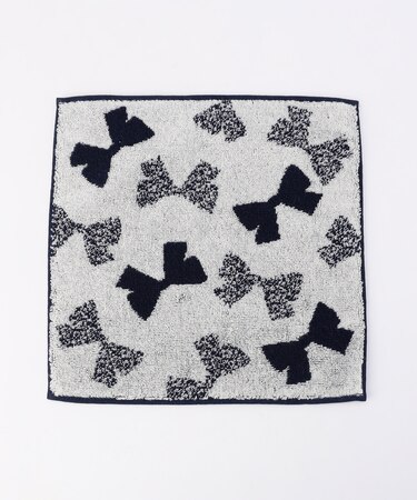 リボン柄ハンカチタオル