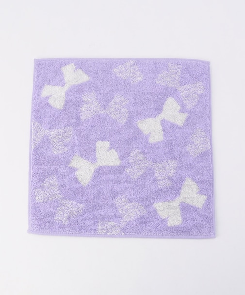 リボン柄ハンカチタオル