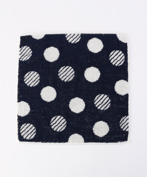 ドット柄ハンカチタオル