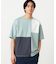 【吸水速乾】フェイクレイヤード ブロッキングTシャツ