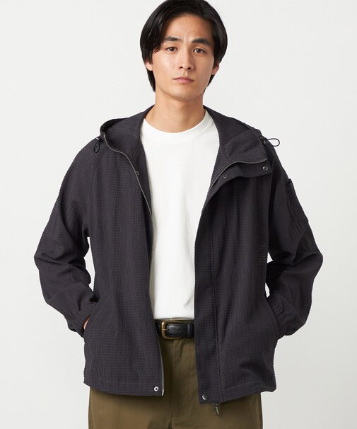 【セットアップ対応】3Dエアートリコット フードブルゾン