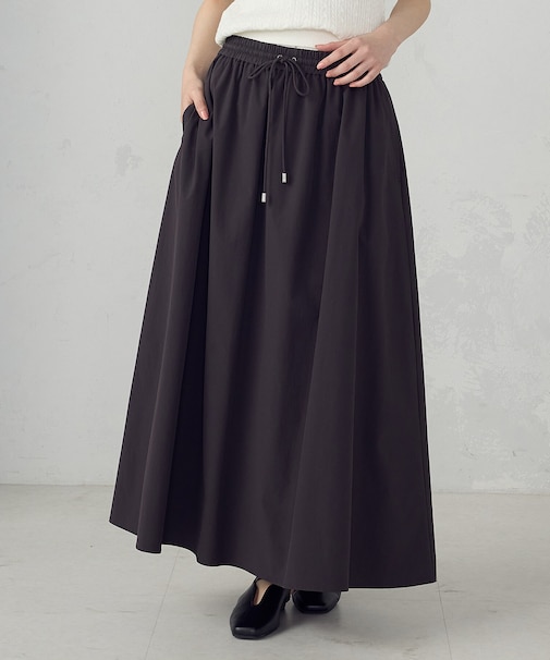 2WAYストレッチナイロンタフタ ギャザースカート