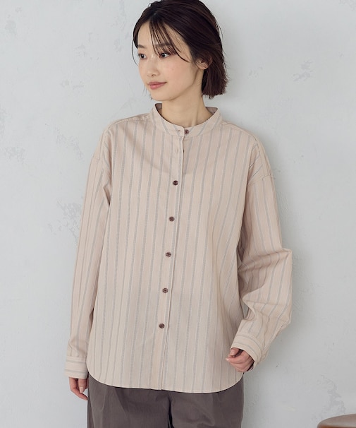 ドビーストライプシャツ