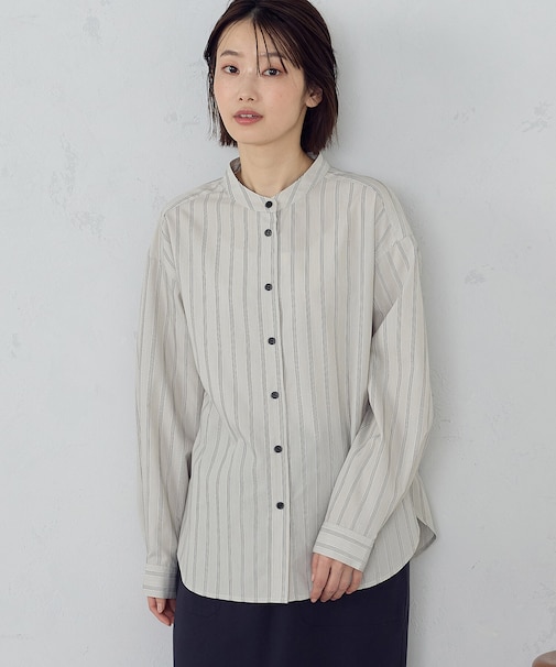 ドビーストライプシャツ