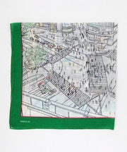 スクランブル風景プリント スカーフ