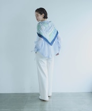 スクランブル風景プリント スカーフ