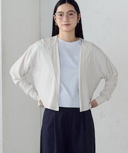 【接触冷感･UVカット･防シワ】着流しフーディ