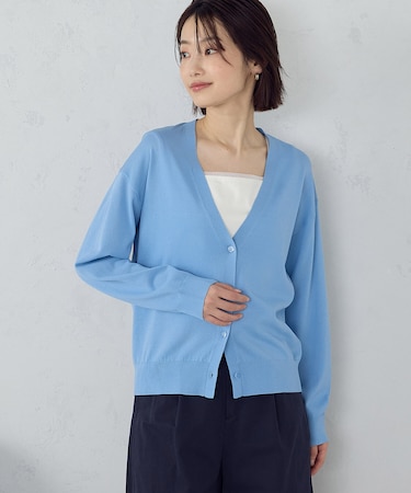 【ウォッシャブル・UVカット】ベーシック カーディガン