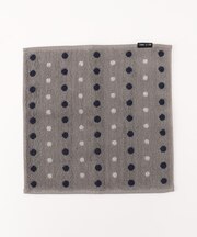 配色リズムドット柄 タオルハンカチ