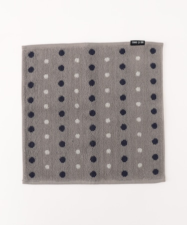 配色リズムドット柄 タオルハンカチ