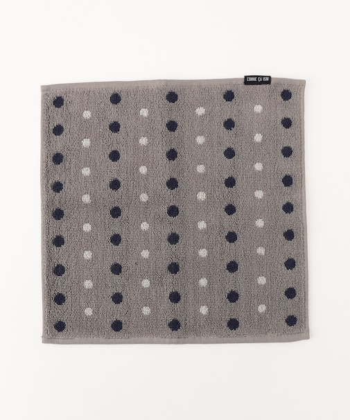 配色リズムドット柄 タオルハンカチ