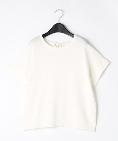 コットンリネン ニットプルオーバー