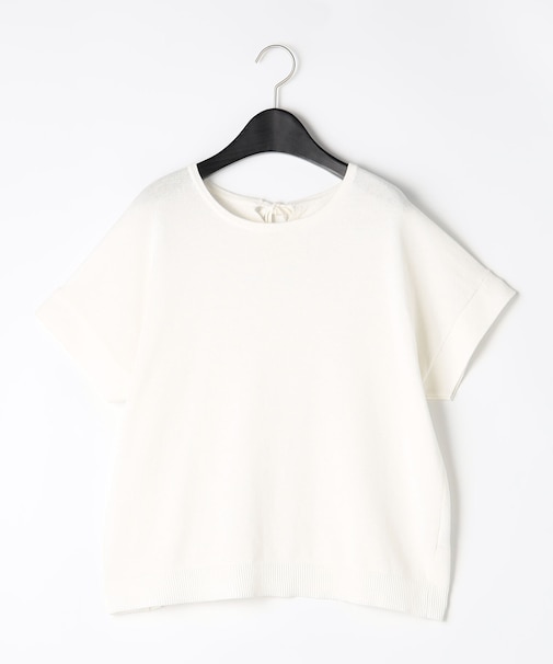 コットンリネン ニットプルオーバー