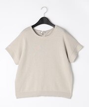 コットンリネン ニットプルオーバー