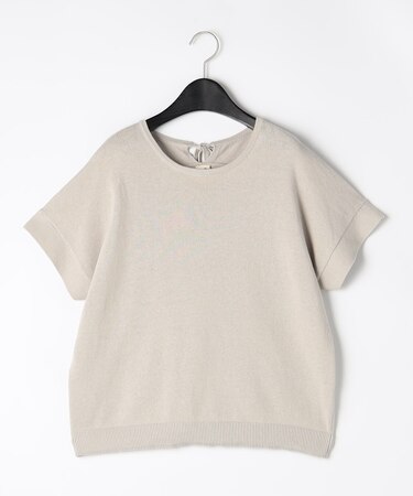 コットンリネン ニットプルオーバー