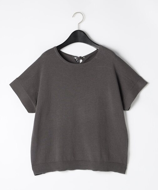 コットンリネン ニットプルオーバー