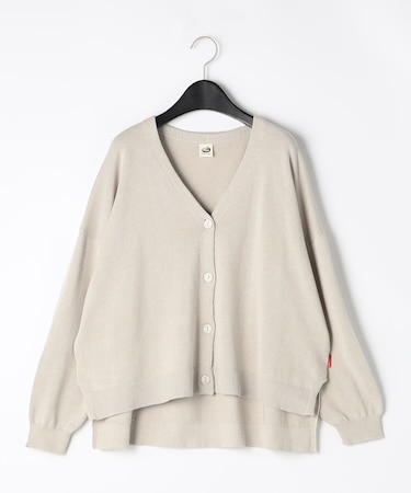 コットンリネン ニットカーディガン