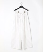 シャンブレー ワイドストライプパンツ