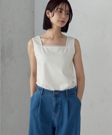 2WAYスクエア ネックタンクトップ