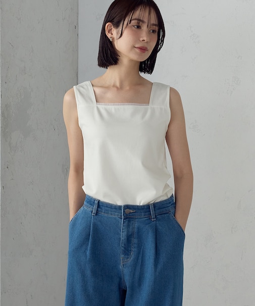 2WAYスクエア ネックタンクトップ