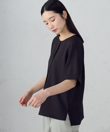 【UVカット・吸汗速乾・接触冷感】kireri ポリエステルストレッチドライツイル Tブラウス/セットアップ対応